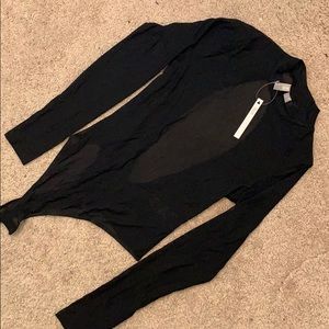 Sheer black bodysuit